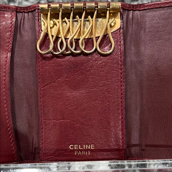 Preloved Authentic Vintage Celine Red Key Holder - Picture 8 of 11